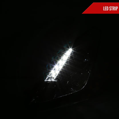 2000-2005 Toyota Celica Projector Headlights w/ SMD LED Light Strip (Chrome Housing/Clear Lens)