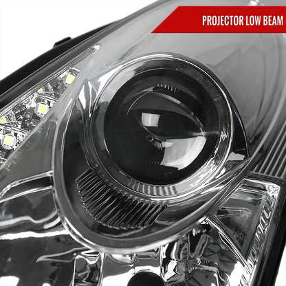 2000-2005 Toyota Celica Projector Headlights w/ SMD LED Light Strip (Chrome Housing/Clear Lens)