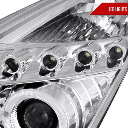 2000-2005 Toyota Celica Dual Halo Projector Headlights (Chrome Housing/Clear Lens)