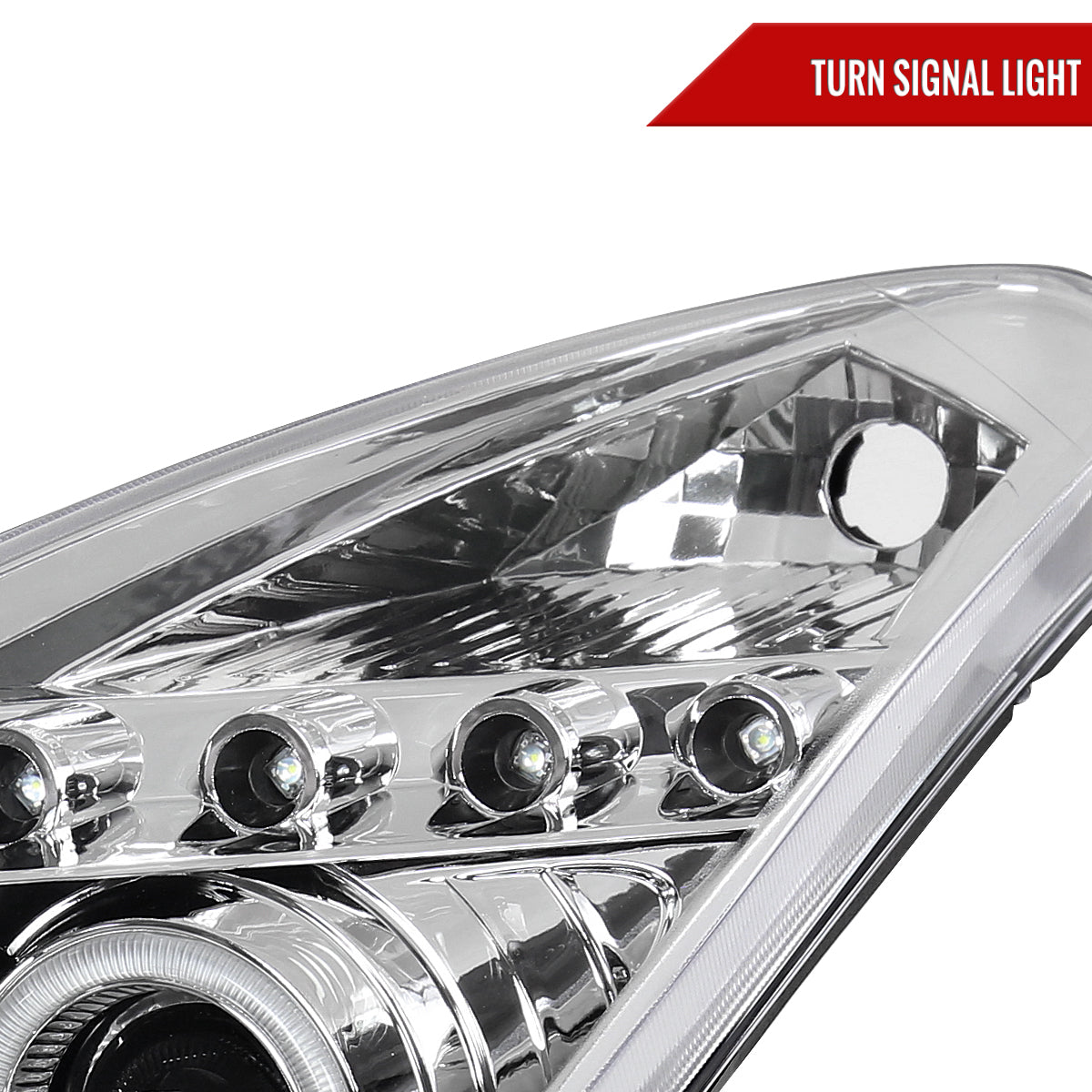 2000-2005 Toyota Celica Dual Halo Projector Headlights (Chrome Housing/Clear Lens)