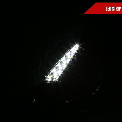2000-2005 Toyota Celica Projector Headlights w/ SMD LED Light Strip (Chrome Housing/Smoked Lens)