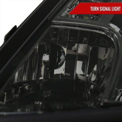 2000-2005 Toyota Celica Projector Headlights w/ SMD LED Light Strip (Chrome Housing/Smoked Lens)