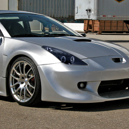 2000-2005 Toyota Celica Dual Halo Projector Headlights (Glossy Black Housing/Smoked Lens)