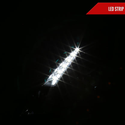 2000-2005 Toyota Celica Projector Headlights w/ SMD LED Light Strip (Matte Black Housing/Clear Lens)