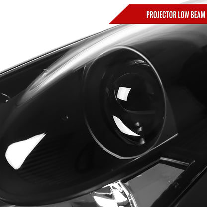 2000-2005 Toyota Celica Projector Headlights w/ SMD LED Light Strip (Matte Black Housing/Clear Lens)