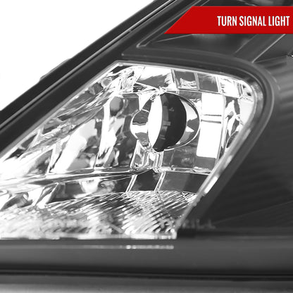 2000-2005 Toyota Celica Projector Headlights w/ SMD LED Light Strip (Matte Black Housing/Clear Lens)