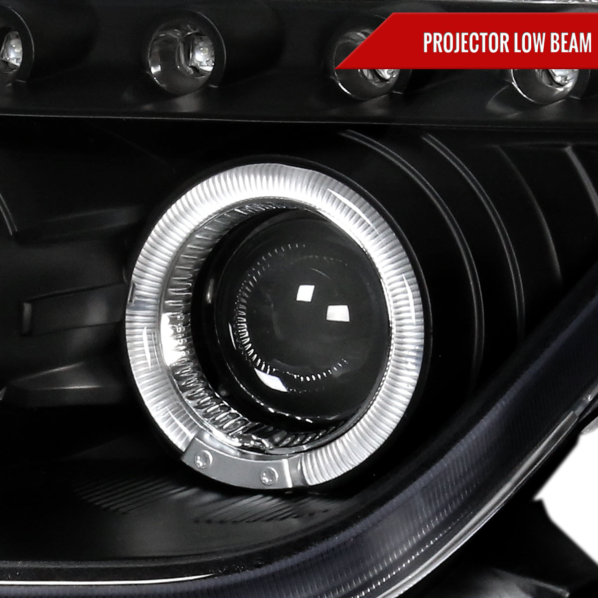 2000-2005 Toyota Celica Dual Halo Projector Headlights (Matte Black Housing/Clear Lens)