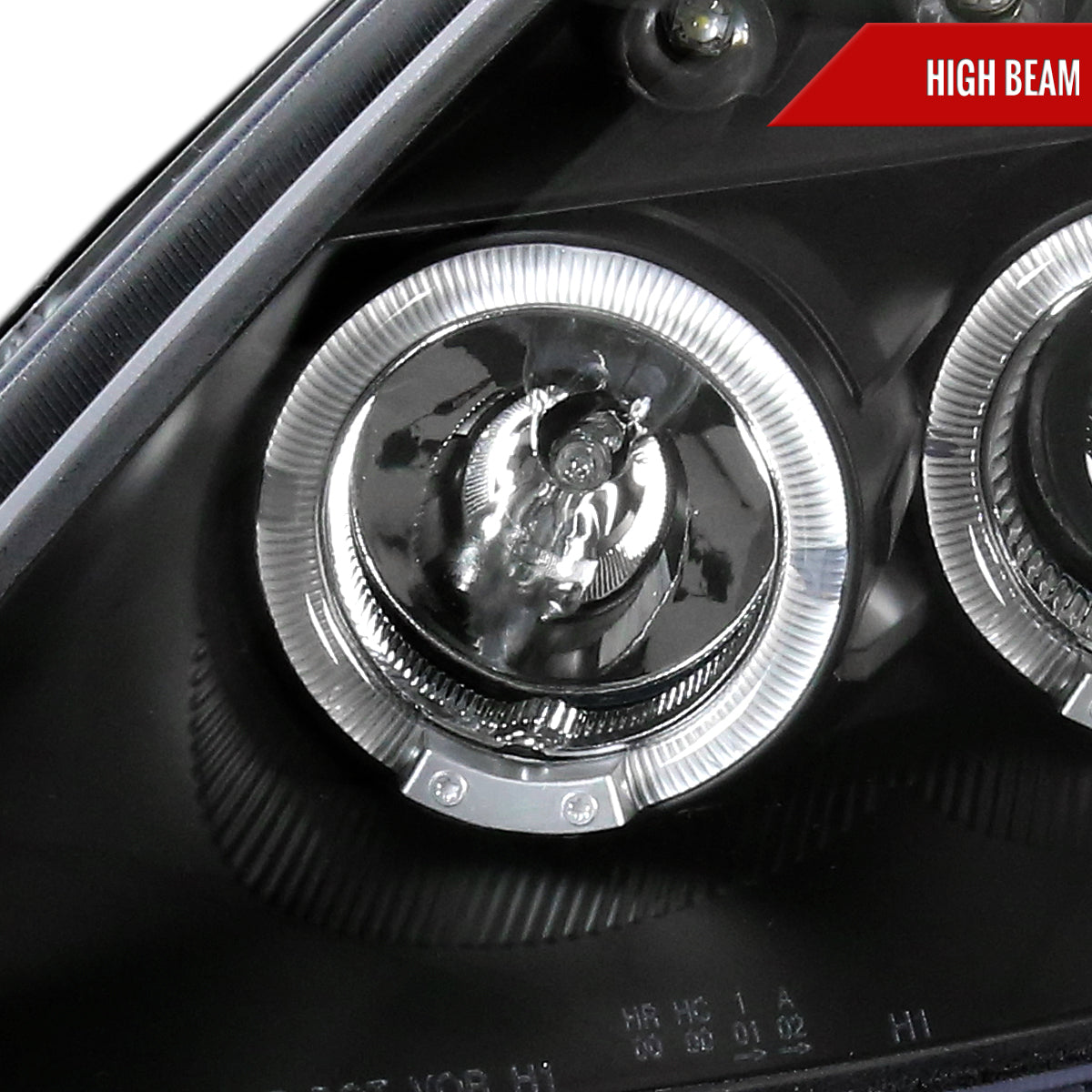 2000-2005 Toyota Celica Dual Halo Projector Headlights (Matte Black Housing/Clear Lens)