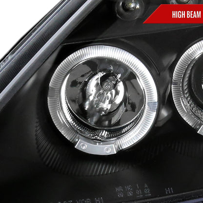 2000-2005 Toyota Celica Dual Halo Projector Headlights (Matte Black Housing/Clear Lens)