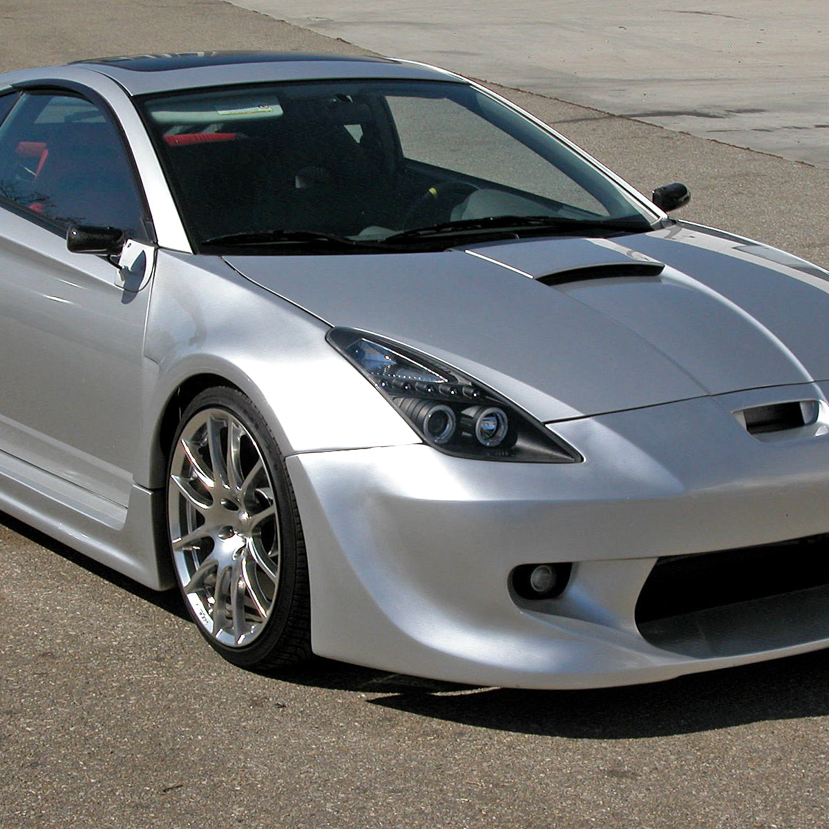 2000-2005 Toyota Celica Dual Halo Projector Headlights (Matte Black Housing/Clear Lens)