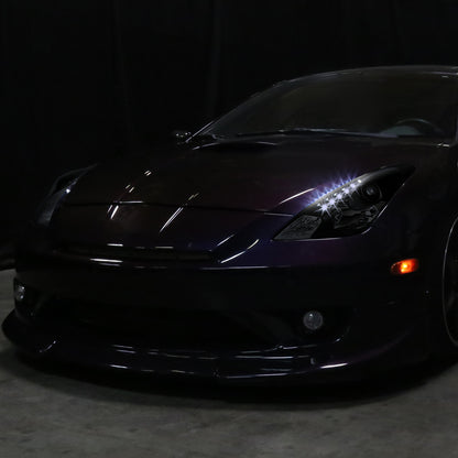 2000-2005 Toyota Celica Projector Headlights w/ SMD LED Light Strip (Black Housing/Smoked Lens)