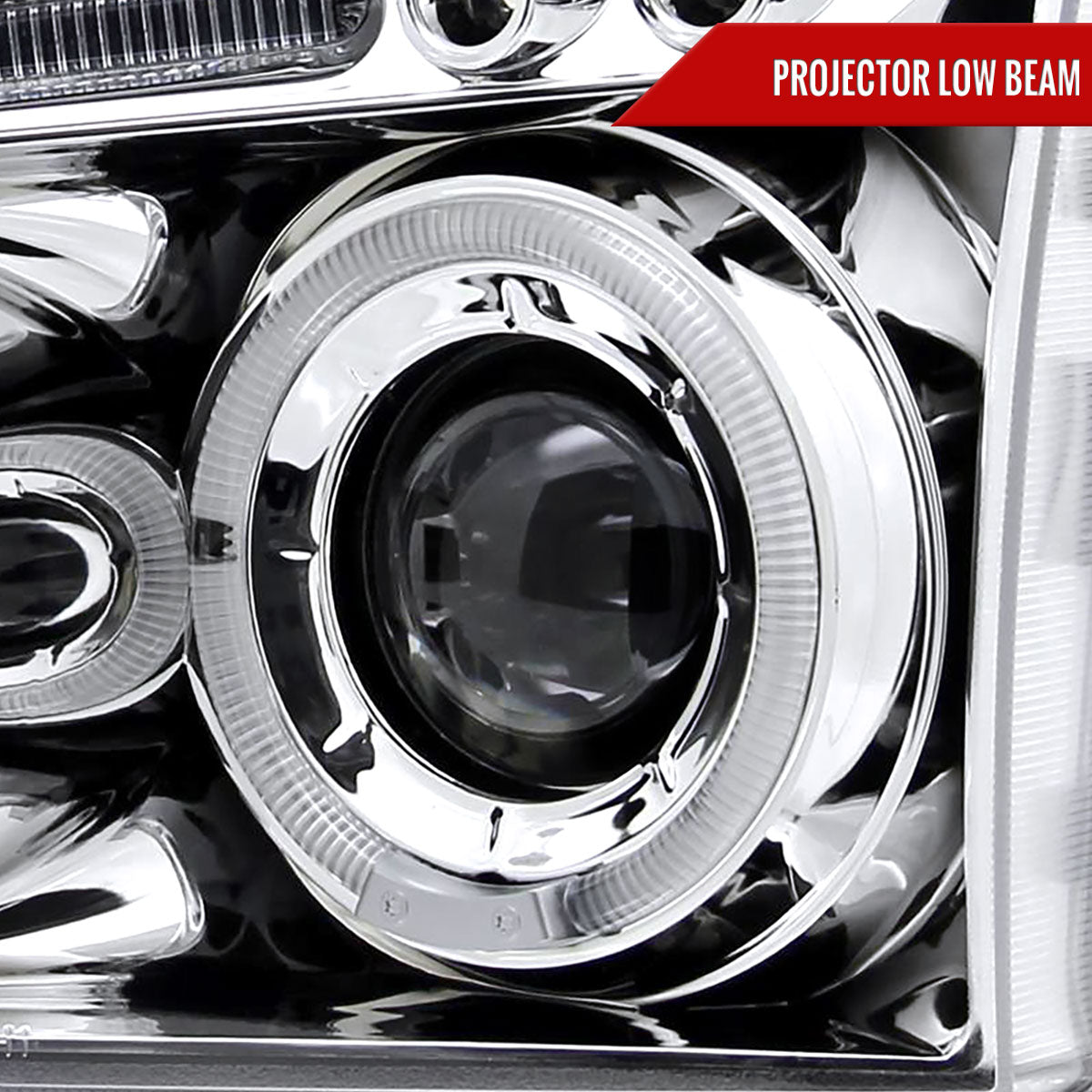 2005-2010 Dodge Charger Dual Halo Projector Headlights (Chrome Housing/Clear Lens)