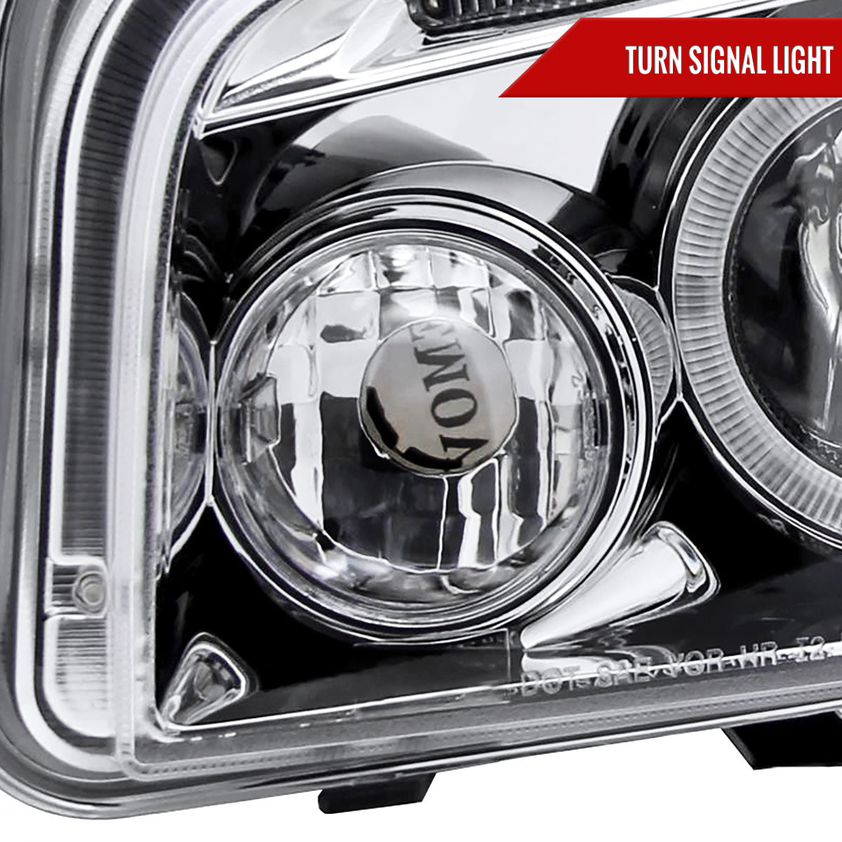 2005-2010 Dodge Charger Dual Halo Projector Headlights (Chrome Housing/Clear Lens)