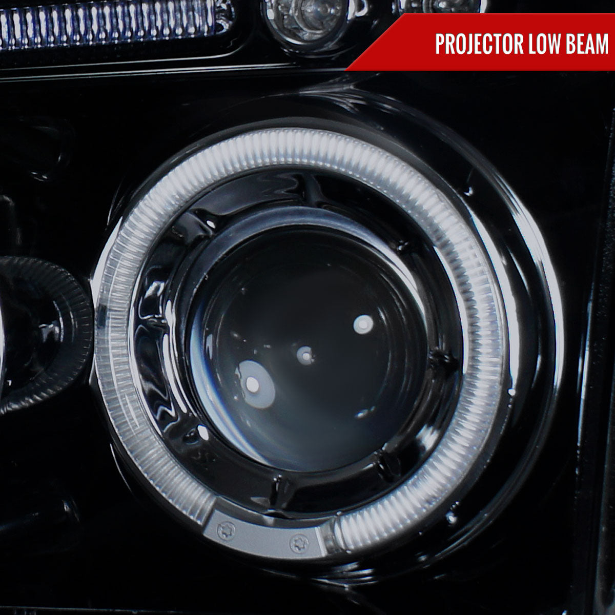 2005-2010 Dodge Charger Dual Halo Projector Headlights (Glossy Black Housing/Smoked Lens)