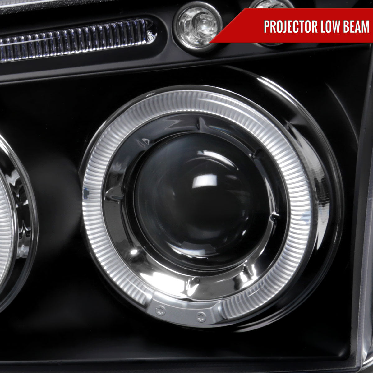 2005-2010 Dodge Charger Dual Halo Projector Headlights (Matte Black Housing/Clear Lens)