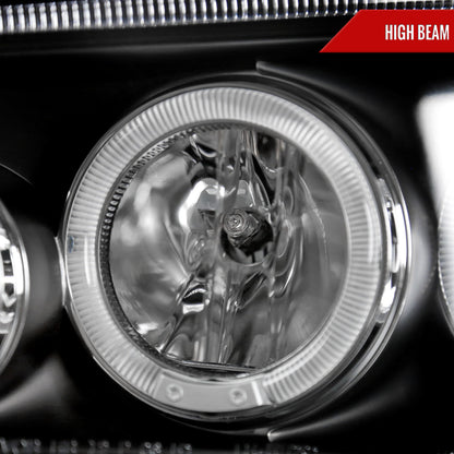 2005-2010 Dodge Charger Dual Halo Projector Headlights (Matte Black Housing/Clear Lens)