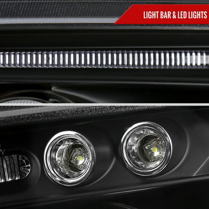 2005-2010 Dodge Charger Dual Halo Projector Headlights (Matte Black Housing/Clear Lens)