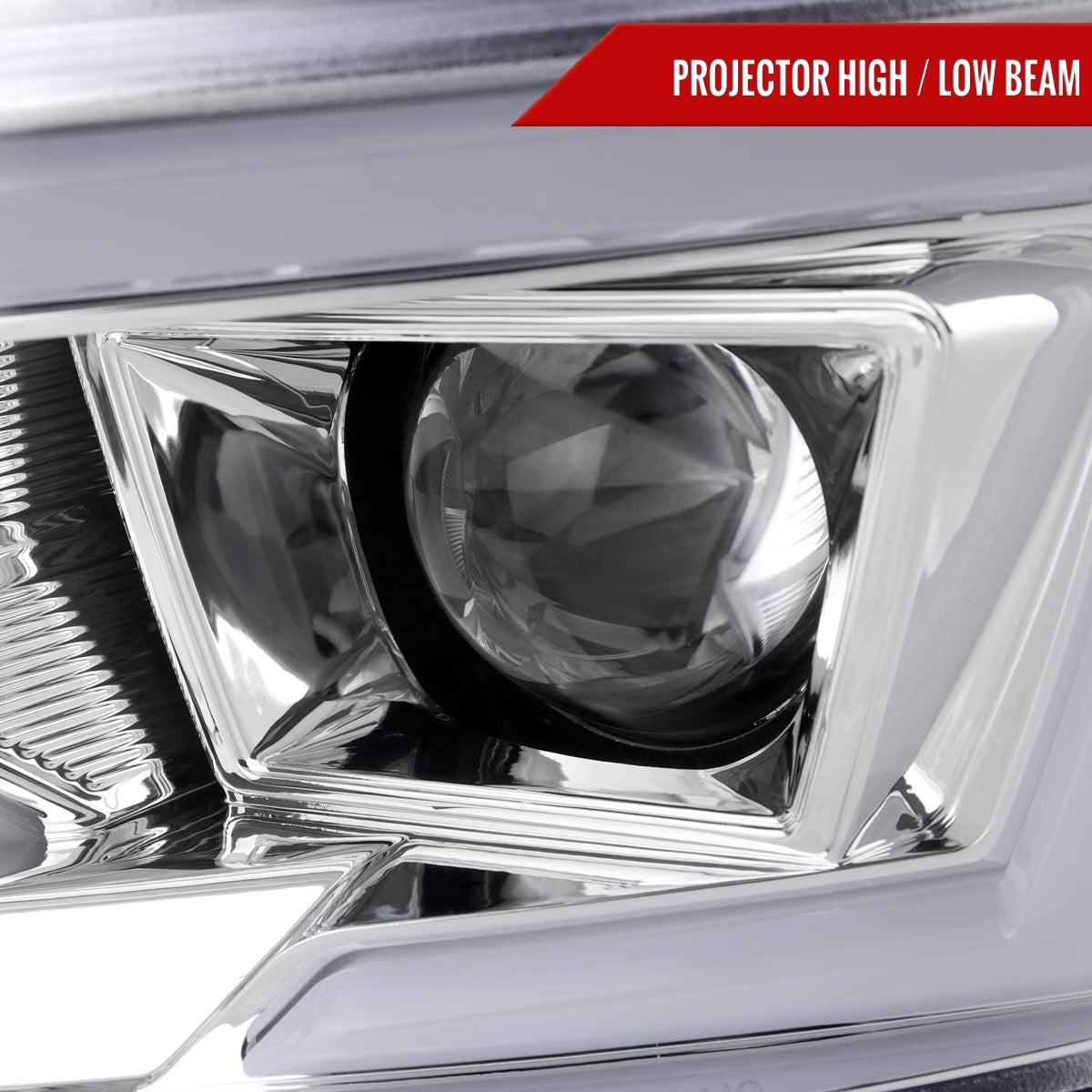 2015-2023 Dodge Charger LED Strip Projector Headlights w/ LED Sequential Turn Signal (Chrome Housing/Clear Lens)