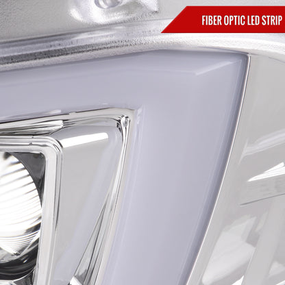 2015-2023 Dodge Charger LED Strip Projector Headlights w/ LED Sequential Turn Signal (Chrome Housing/Clear Lens)