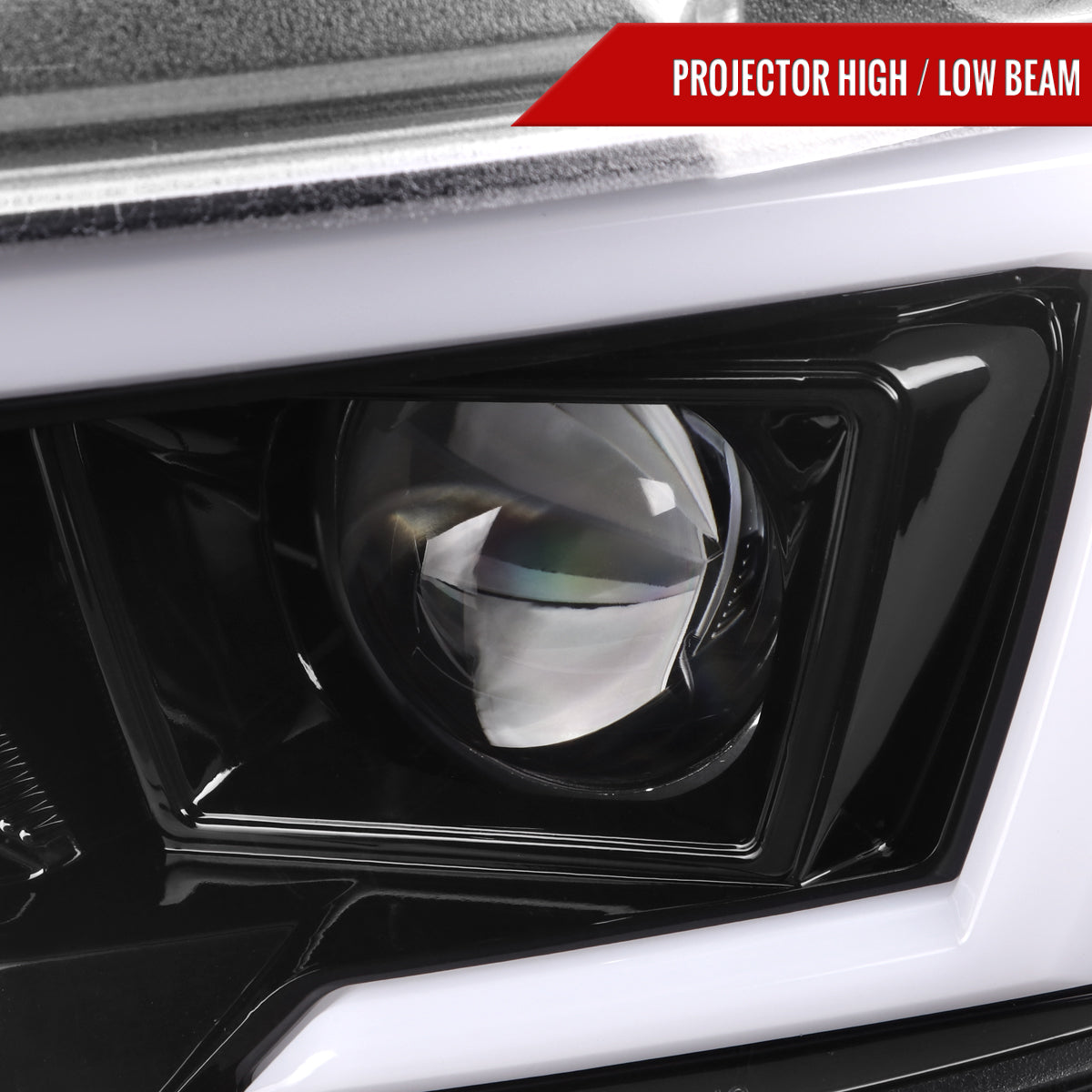 2015-2023 Dodge Charger LED Strip Projector Headlights w/ LED Sequential Turn Signal (Jet Black Housing/Clear Lens)