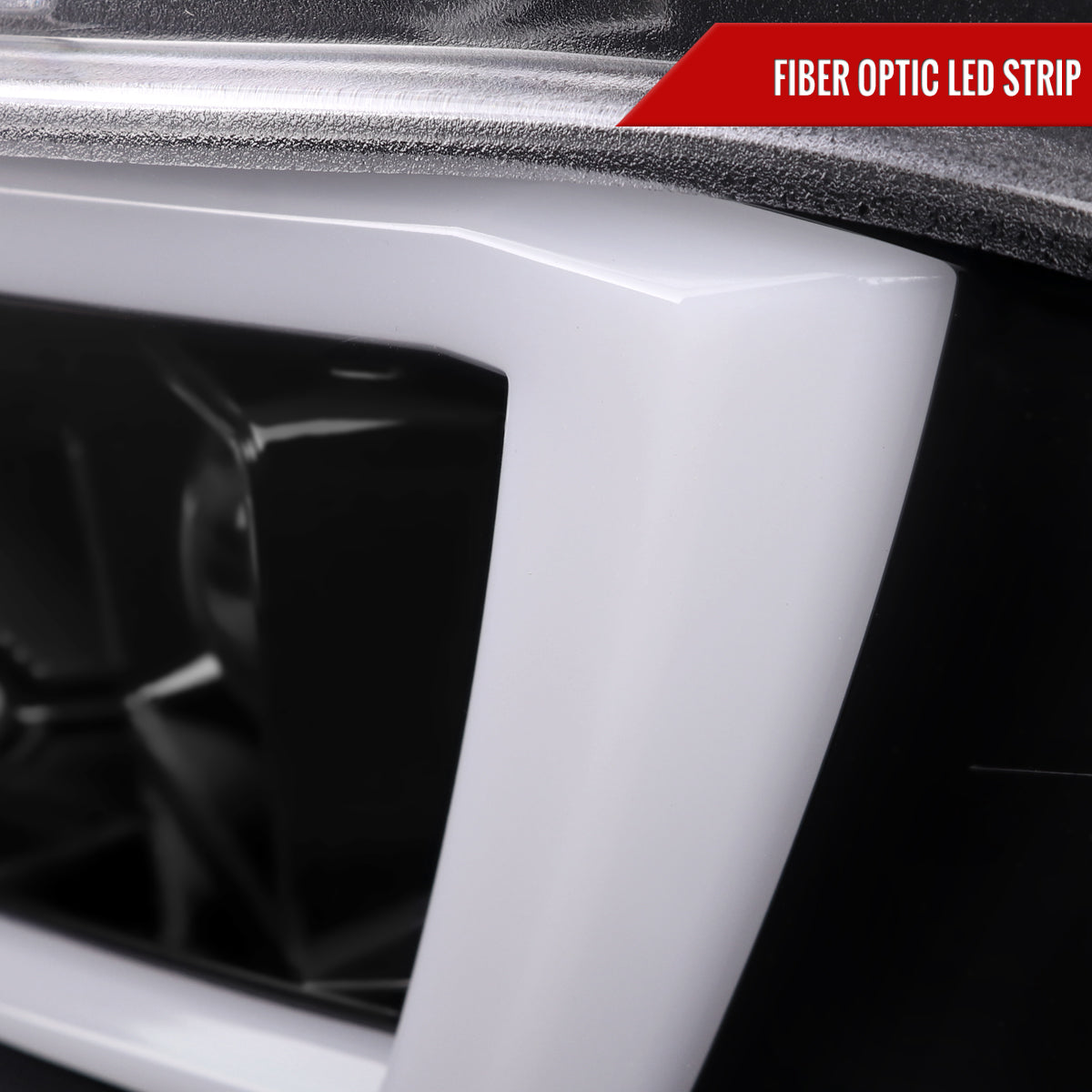 2015-2023 Dodge Charger LED Strip Projector Headlights w/ LED Sequential Turn Signal (Jet Black Housing/Clear Lens)
