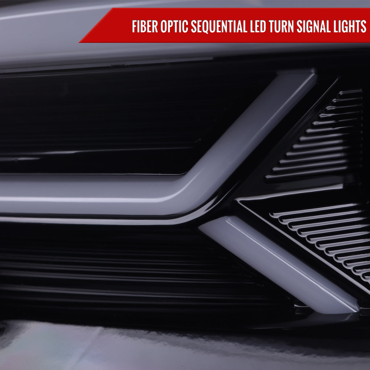 2015-2023 Dodge Charger LED Strip Projector Headlights w/ LED Sequential Turn Signal (Chrome Housing/Smoked Lens)