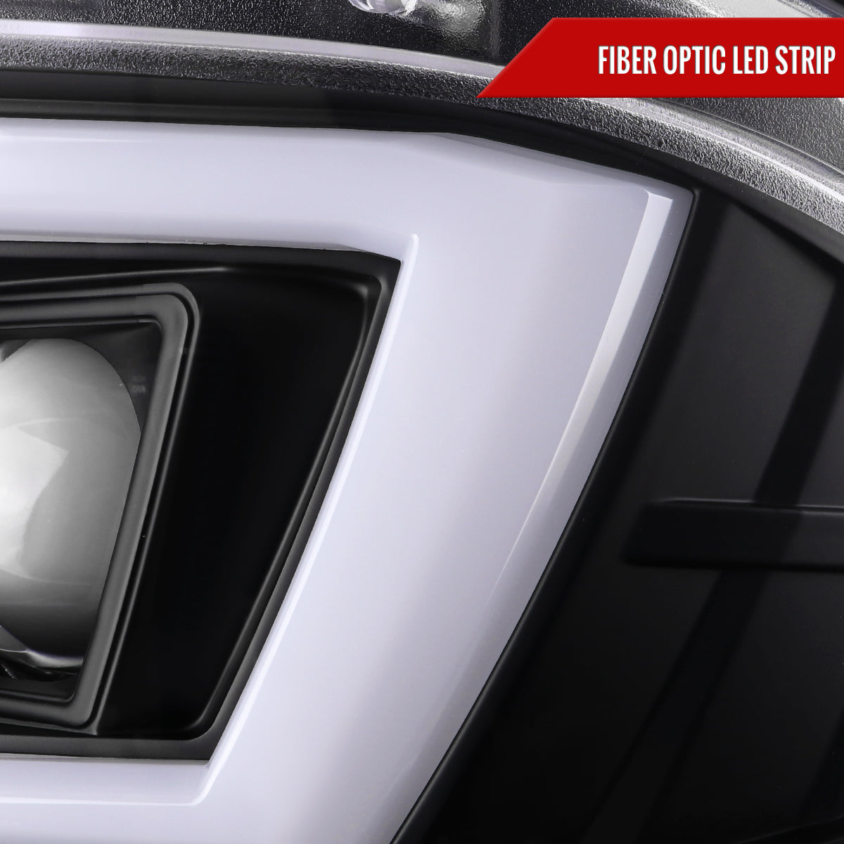 2015-2023 Dodge Charger LED Strip Projector Headlights w/ LED Sequential Turn Signal (Matte Black Housing/Clear Lens)