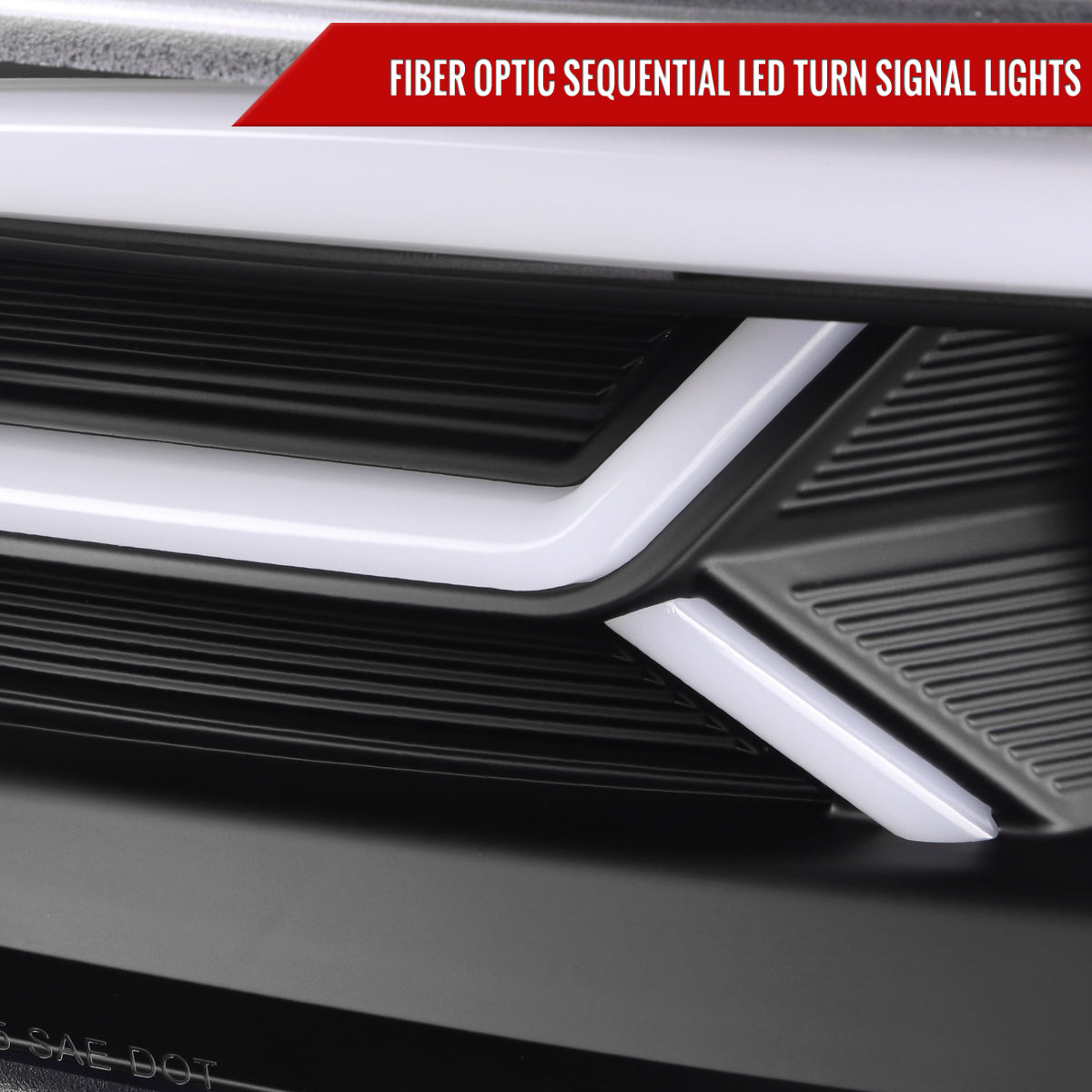2015-2023 Dodge Charger LED Strip Projector Headlights w/ LED Sequential Turn Signal (Matte Black Housing/Clear Lens)