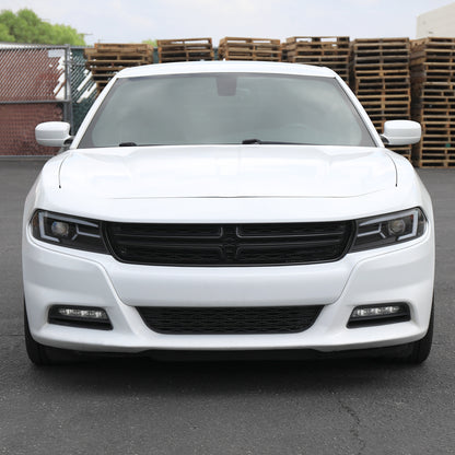 2015-2023 Dodge Charger LED Strip Projector Headlights w/ LED Sequential Turn Signal (Matte Black Housing/Clear Lens)