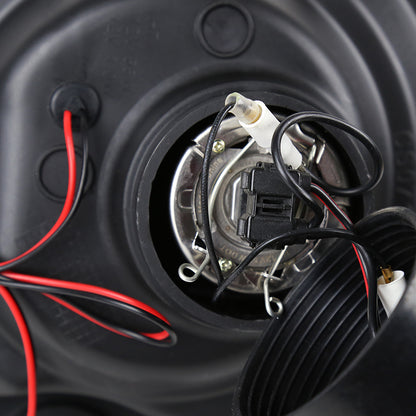1997-2001 Jeep Cherokee Halo Projector Headlights w/ SMD LED Light Strip (Chrome Housing/Smoked Lens)