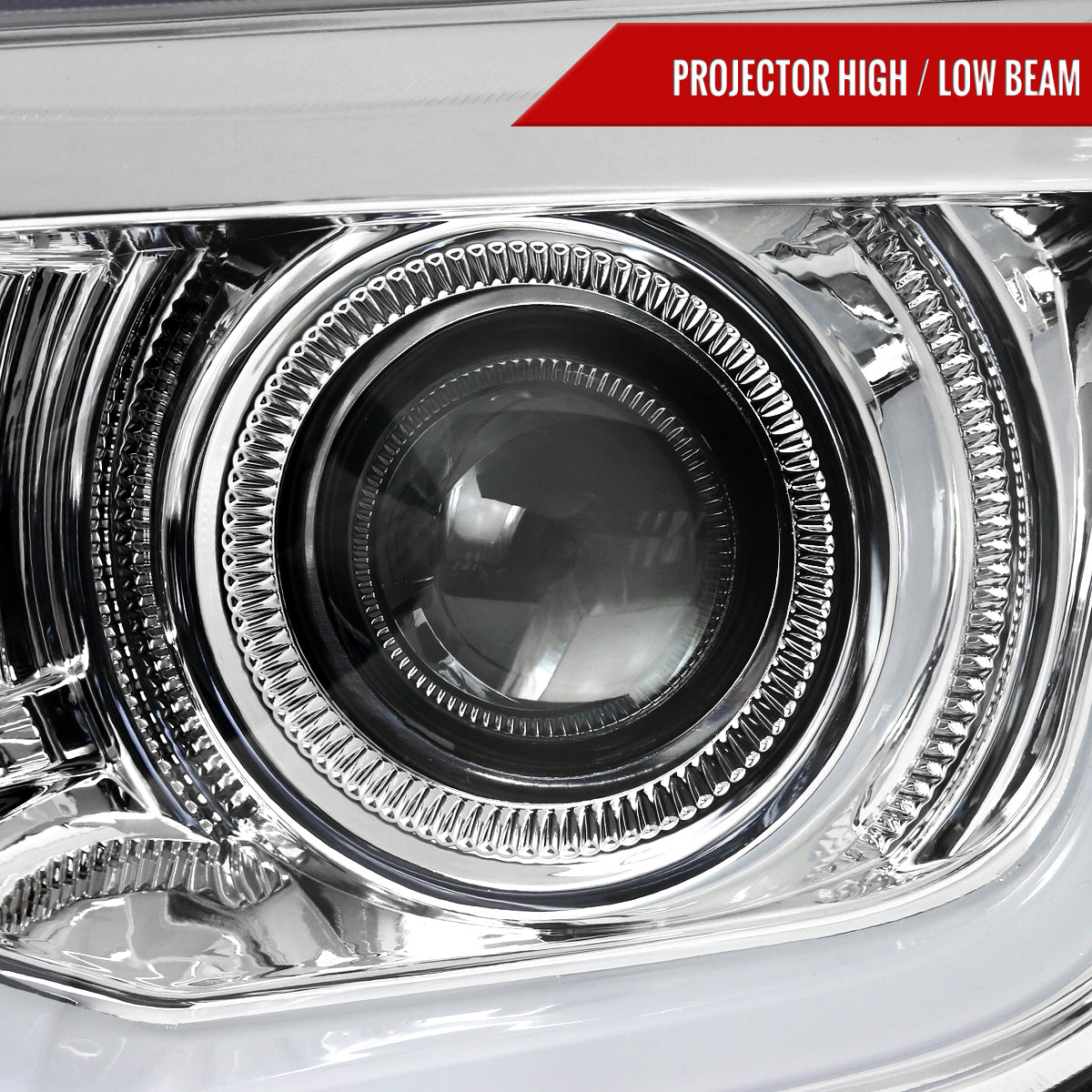 2010-2013 Chevrolet Camaro LED Bar Projector Headlights (Chrome Housing/Clear Lens)