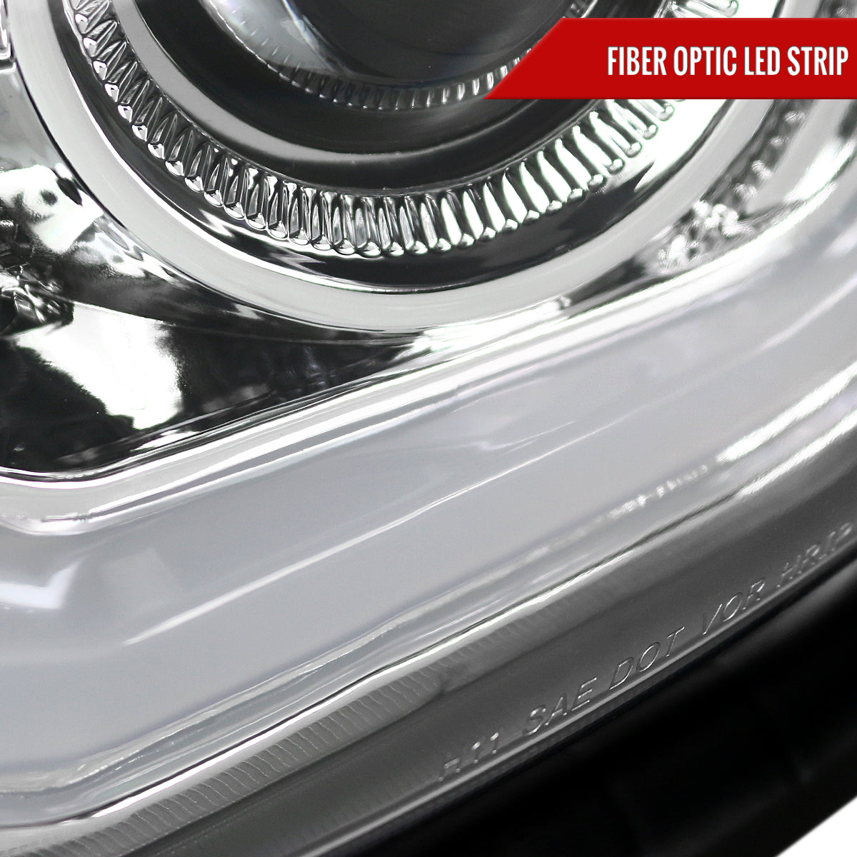 2010-2013 Chevrolet Camaro LED Bar Projector Headlights (Chrome Housing/Clear Lens)