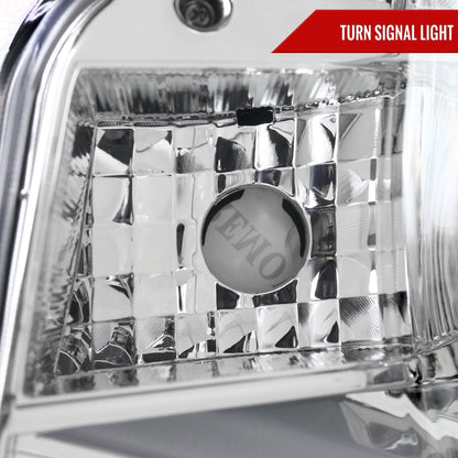 2010-2013 Chevrolet Camaro LED Bar Projector Headlights (Chrome Housing/Clear Lens)