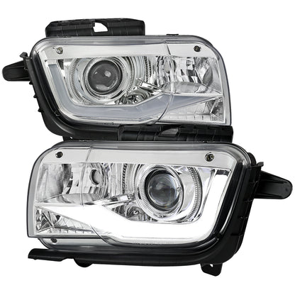 2010-2013 Chevrolet Camaro LED Bar Projector Headlights (Chrome Housing/Clear Lens)