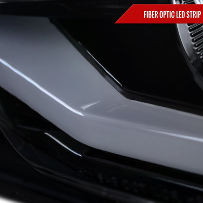 2010-2013 Chevrolet Camaro LED Bar Projector Headlights (Glossy Black Housing/Smoked Lens)