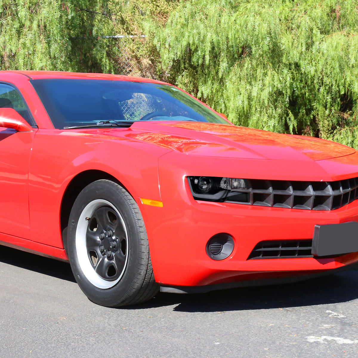 2010-2013 Chevrolet Camaro LED Bar Projector Headlights (Glossy Black Housing/Smoked Lens)