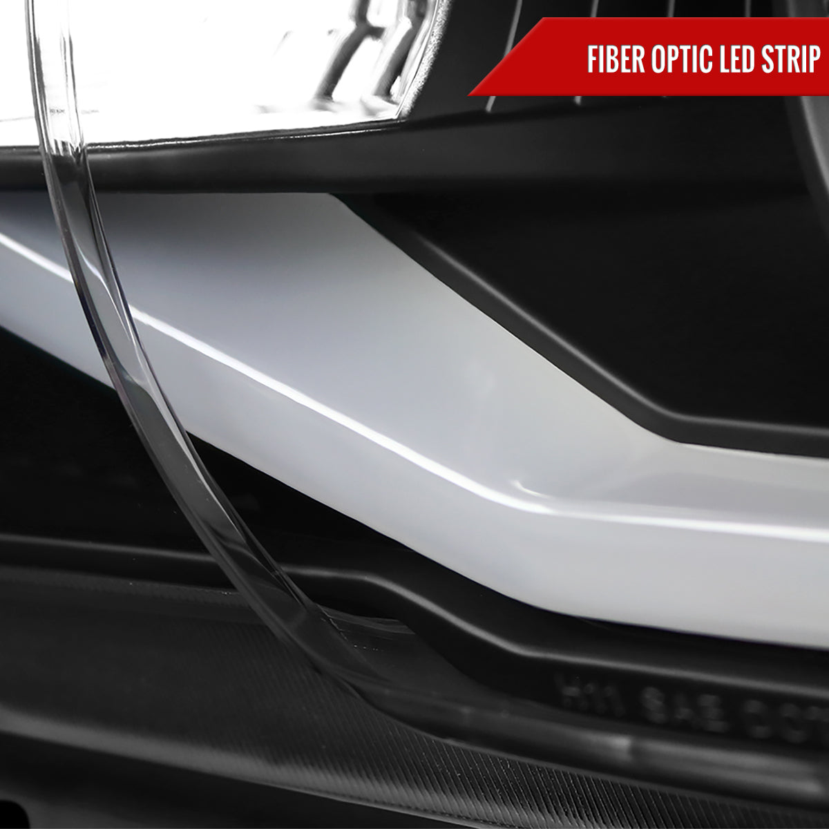 2010-2013 Chevrolet Camaro LED Bar Projector Headlights (Matte Black Housing/Clear Lens)