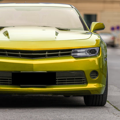 2014-2015 Chevrolet Camaro LED Strip Projector Headlights w/ Sequential Turn Signal Lights (Chrome Housing/Clear Lens)