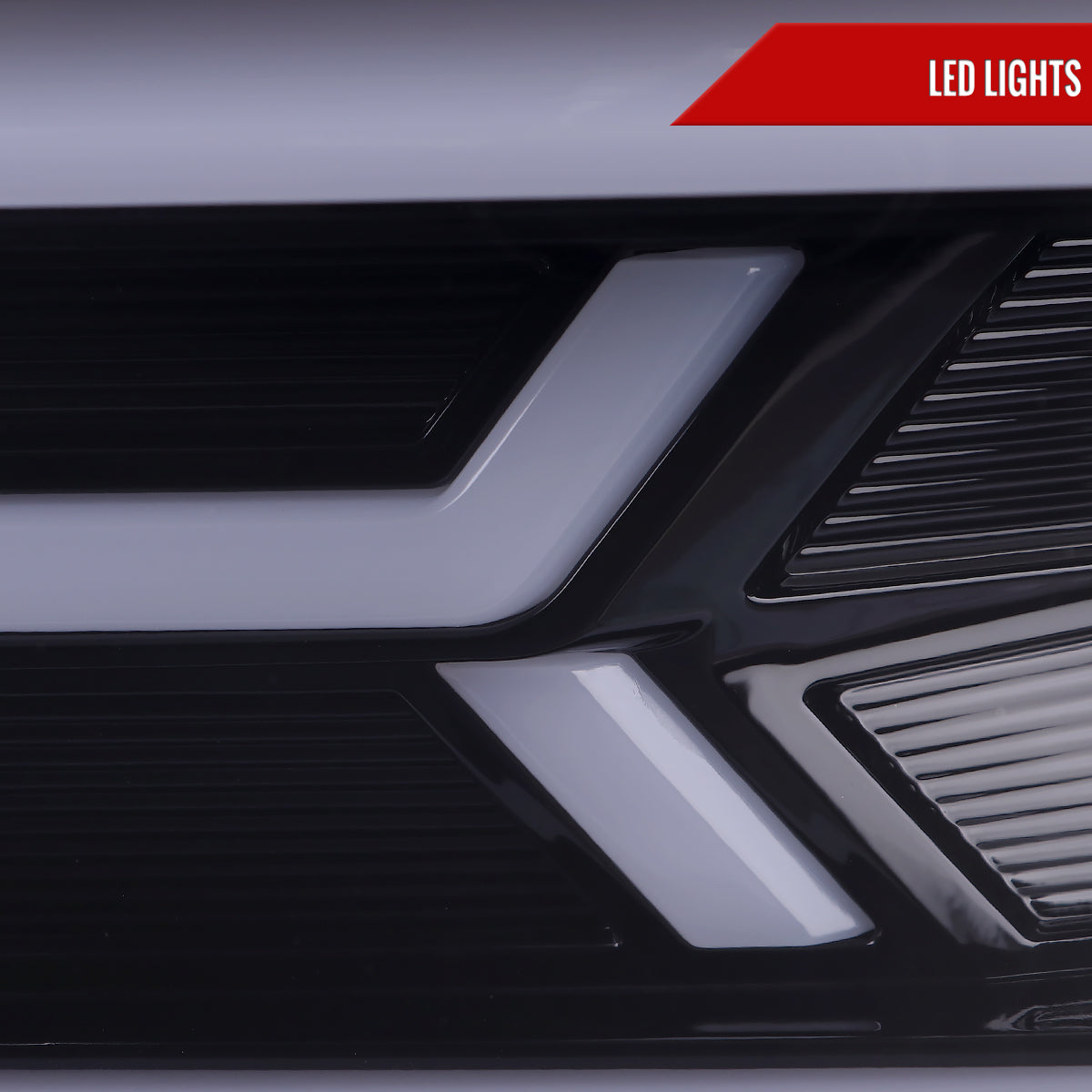 2014-2015 Chevrolet Camaro LED Strip Projector Headlights w/ Sequential Turn Signal Lights (Glossy Black Housing/Smoked Lens)