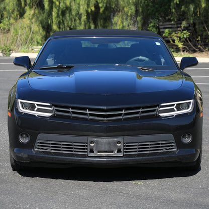 2014-2015 Chevrolet Camaro LED Strip Projector Headlights w/ Sequential Turn Signal Lights (Matte Black Housing/Clear Lens)