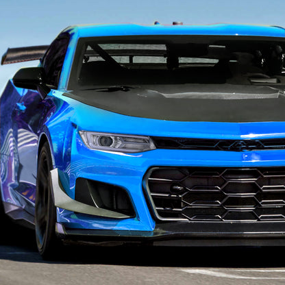 2016-2018 Chevrolet Camaro LED Strip Projector Headlights w/ Sequential Turn Signal Lights (Chrome Housing/Clear Lens)