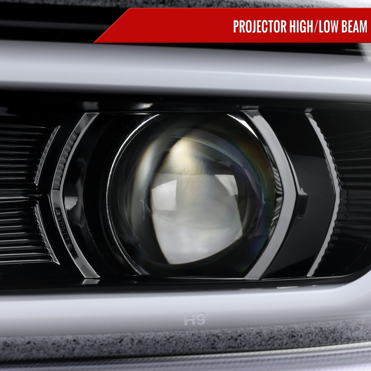 2016-2018 Chevrolet Camaro LED Strip Projector Headlights w/ Sequential Turn Signal Lights (Glossy Black Housing/Clear Lens)