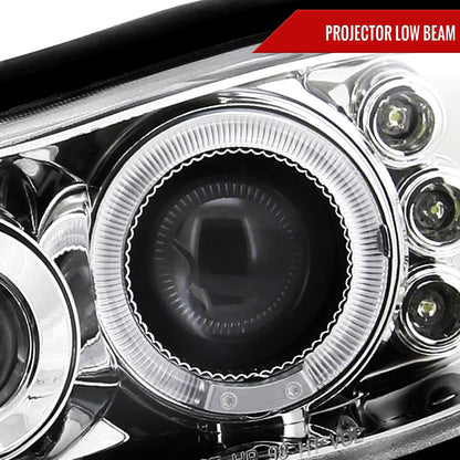1998-2002 Chevrolet Camaro Dual Halo Projector Headlights (Chrome Housing/Clear Lens)