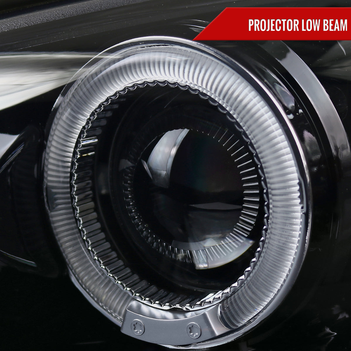 1998-2002 Chevrolet Camaro Dual Halo Projector Headlights (Glossy Black Housing/Smoked Lens)