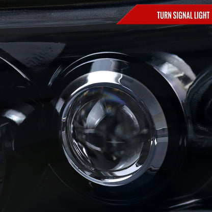 1998-2002 Chevrolet Camaro Dual Halo Projector Headlights (Glossy Black Housing/Smoked Lens)