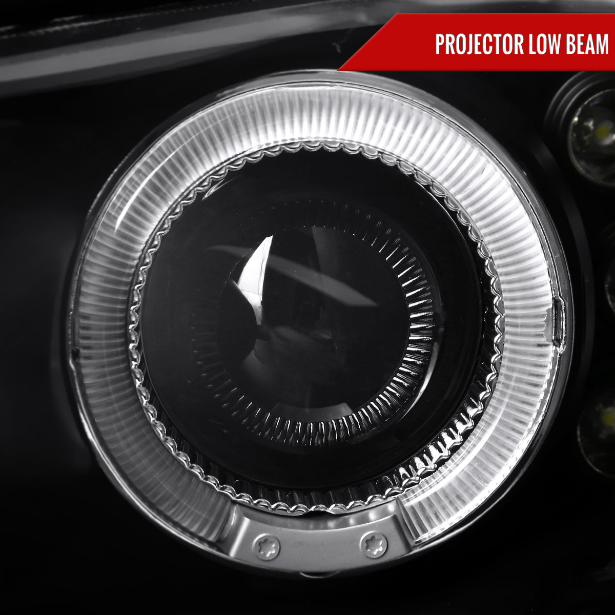 1998-2002 Chevrolet Camaro Dual Halo Projector Headlights (Matte Black Housing/Clear Lens)