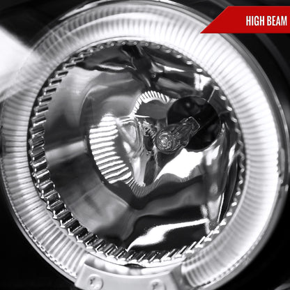 1998-2002 Chevrolet Camaro Dual Halo Projector Headlights (Matte Black Housing/Clear Lens)