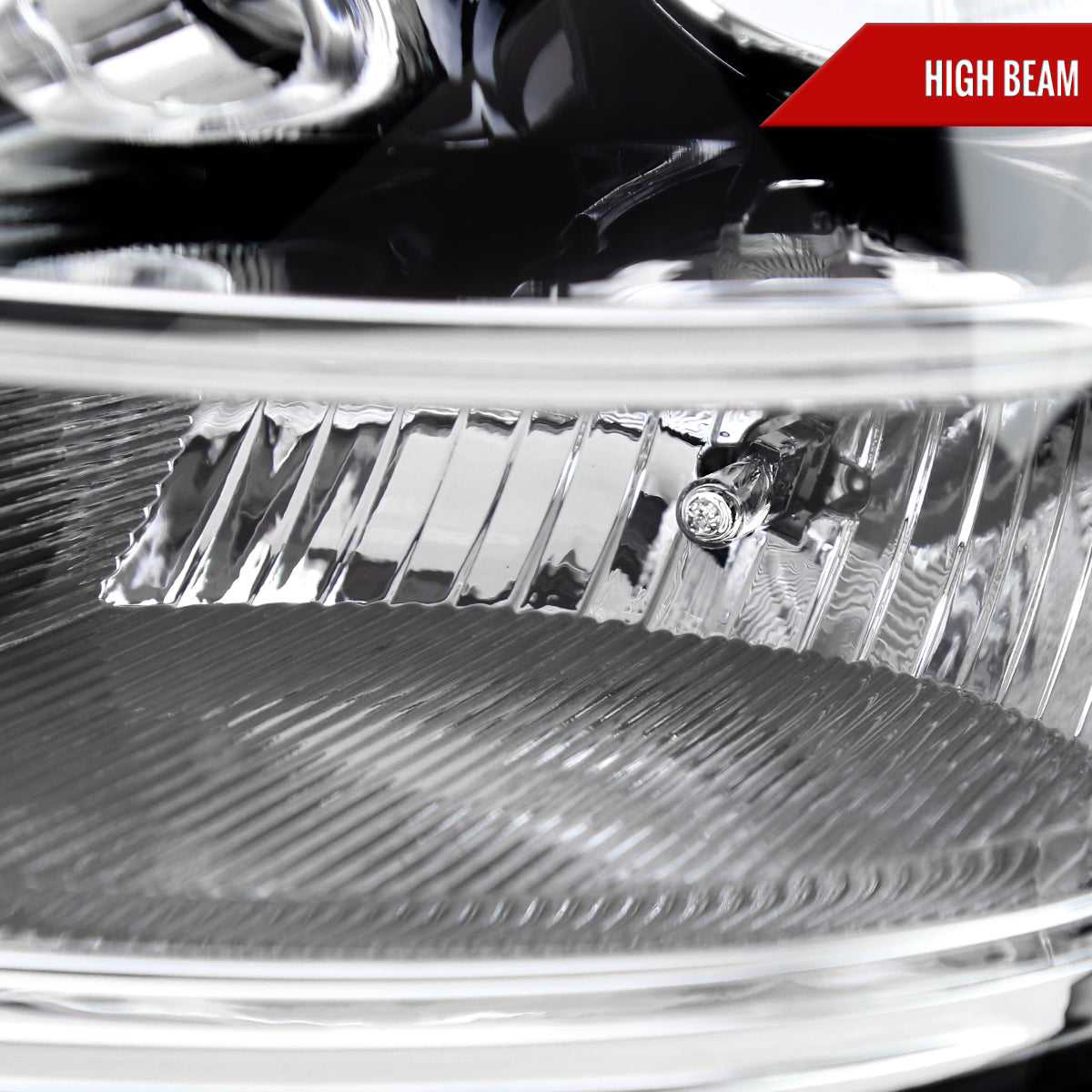 2003-2007 Cadillac CTS Halo Switchback Sequential LED Turn Signal Projector Headlights (Chrome Housing/Clear Lens)