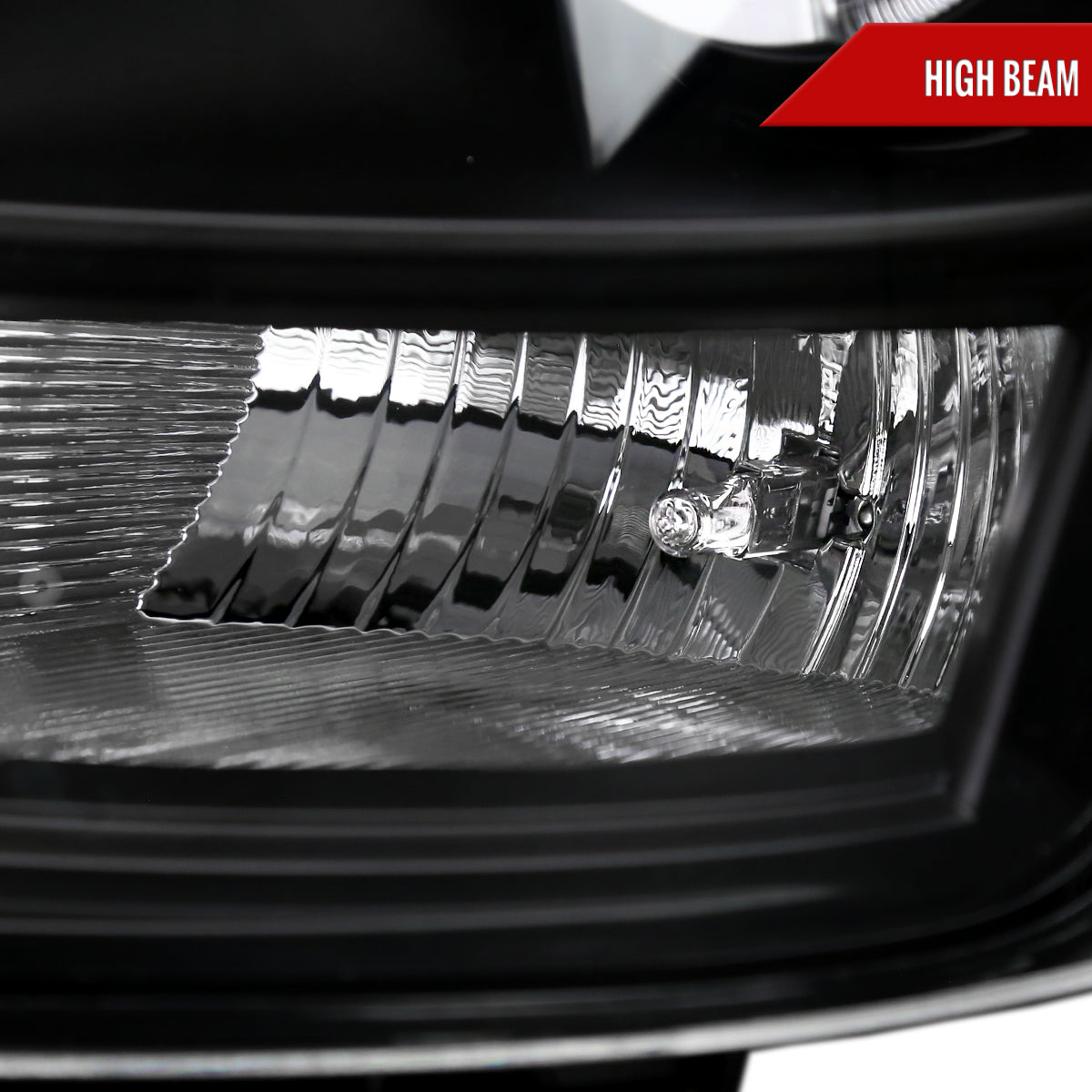 2003-2007 Cadillac CTS Halo Switchback Sequential LED Turn Signal Projector Headlights (Matte Black Housing/Clear Lens)