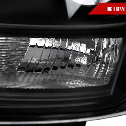 2003-2007 Cadillac CTS Halo Switchback Sequential LED Turn Signal Projector Headlights (Matte Black Housing/Clear Lens)